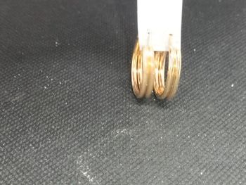 Boucle d'oreille doré anneau double