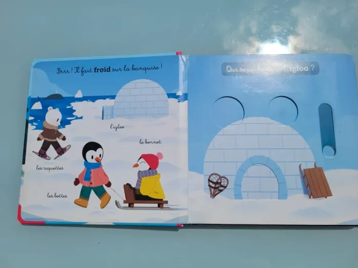 Livre animé à tirettes et roues 🛷 L'Hiver 🧣 - photo numéro 4