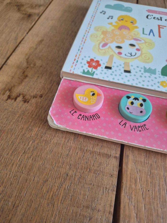 Livre sonore C’est quoi ce bruit ? La ferme / Mon Suishy Sonore / 1,2,3 Soleil 📚🎵 - photo numéro 2