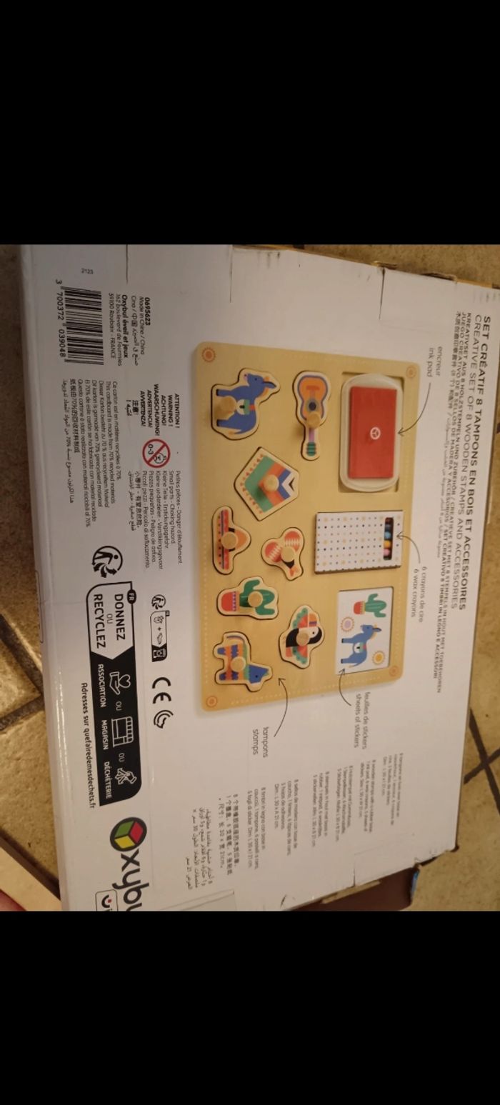 Set créatif enfant en bois tampon