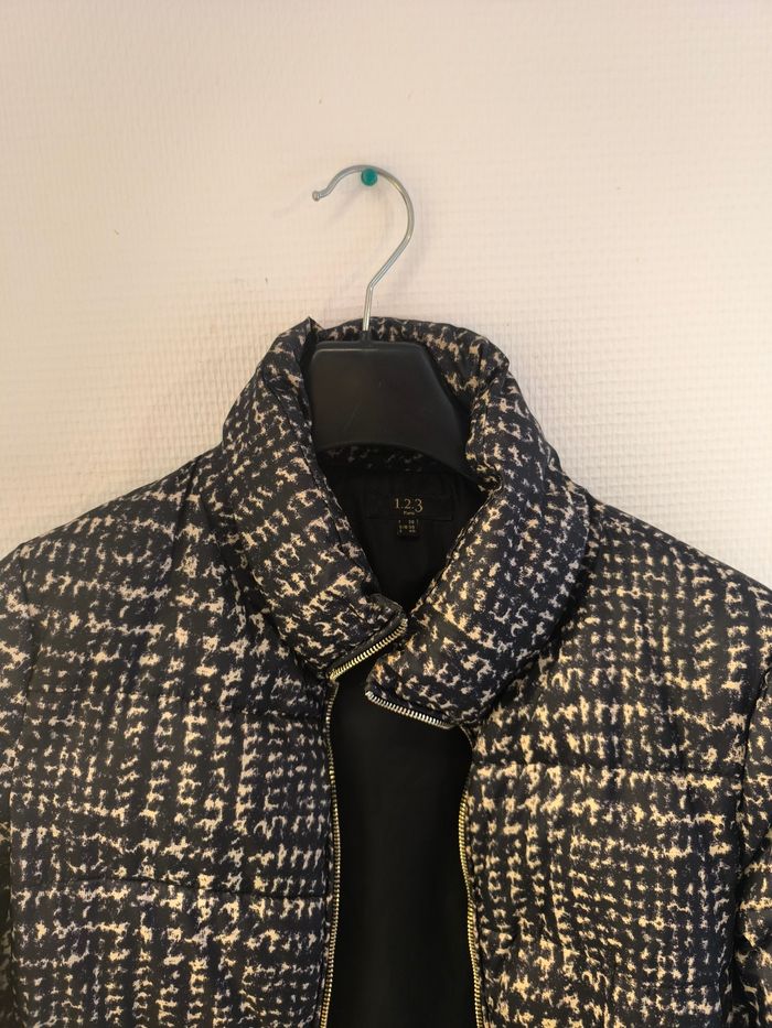 Doudoune femme noire et crème - photo numéro 7