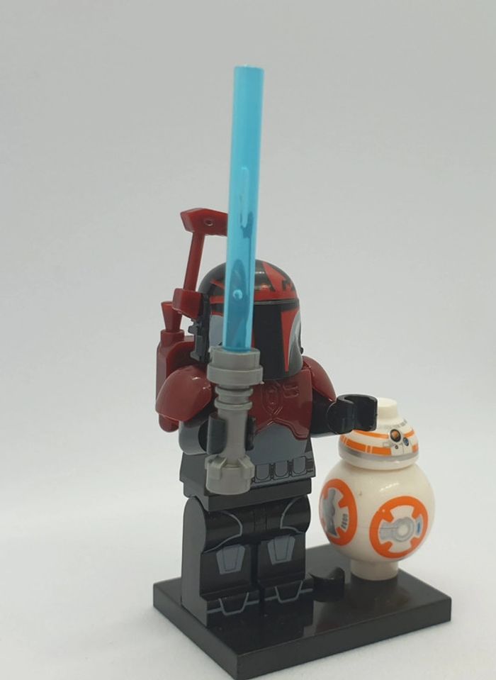 🌠 Figurine Star Wars The Clone Wars - Obi-Wan Kenobi Armure Mandalorienne avec BB-8 - (Style Lego) 🌠 - photo numéro 2
