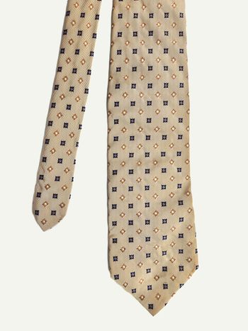 Cravate Edsor – Soie Tissée Main & Motif Géométrique Chic