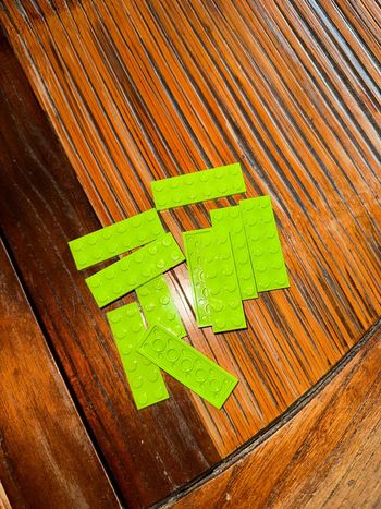 10 Lego plate 2x6 ref 3795 couleur Lime