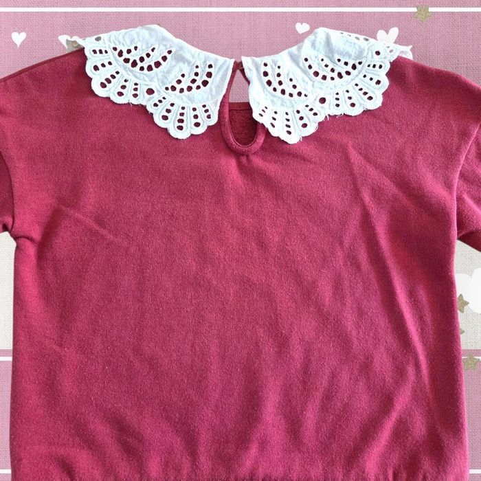 Sweat à col en dentelle 👧 - photo numéro 3