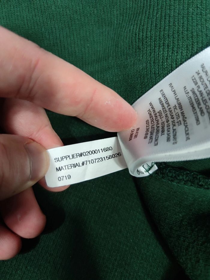 Pull Half Zip 1/4 Zip Col Camionneur Ralph Lauren Vert Logo Brodé Violet Taille 2XL Homme - photo numéro 11
