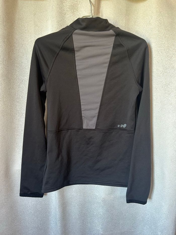 Sous pull thermique noir et gris 12 ans Wedze Decathlon - photo numéro 1
