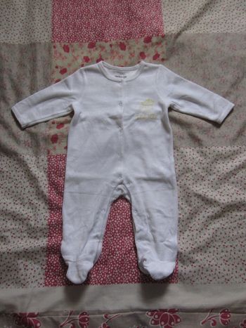 Pyjama velours blanc 6 mois