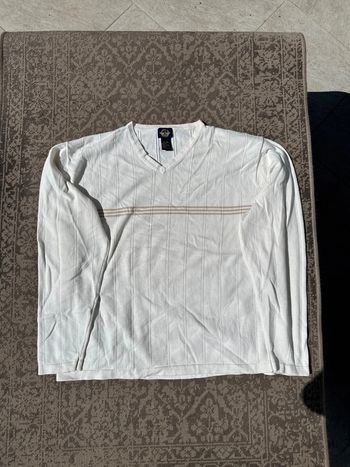 Pull blanc col V Dockers femme - Taille XL