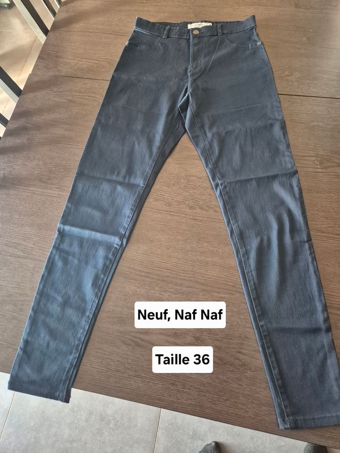 Pantalon skinny bleu taille 36 - Neuf - Naf Naf