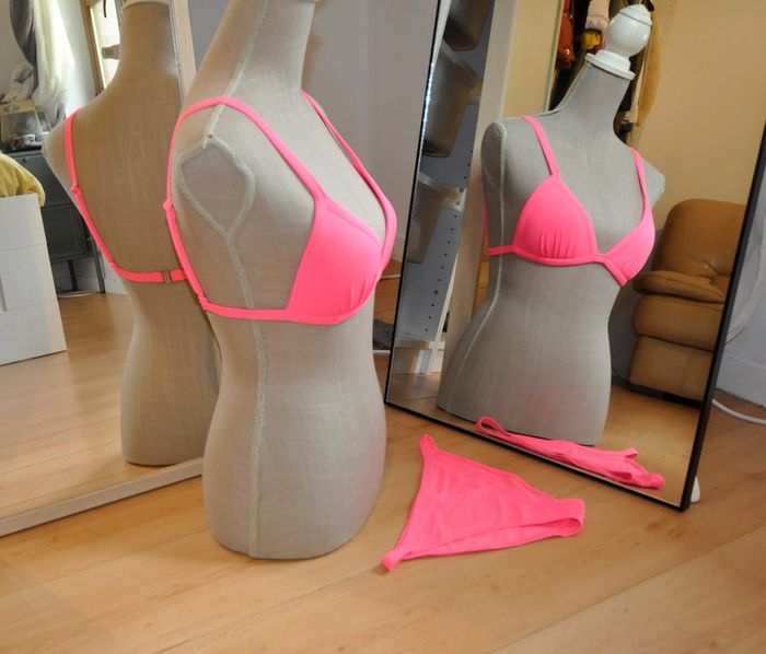 H&M bikini rose fluo t.34/XS tb état - photo numéro 4