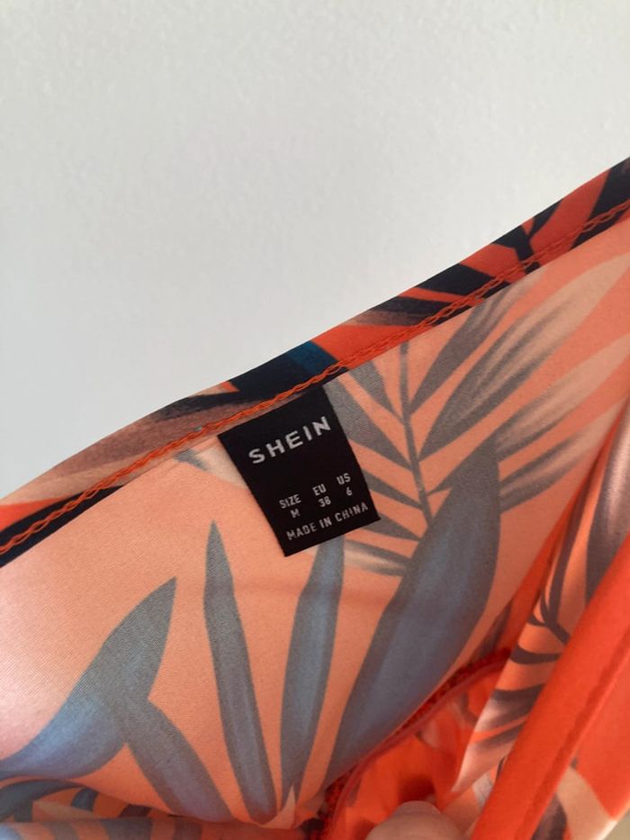 Robe été orange fleurie shein - photo numéro 2