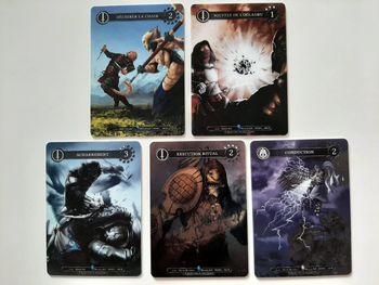 Lot 5 cartes jeu Malkyrs Arenas of Eternity
