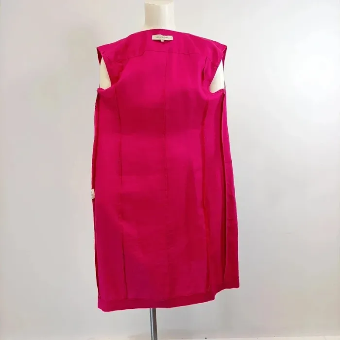 Robe zippée Gérard Darel - Fuchsia sans manche Lin T40 2en1 Veste longue A274 - photo numéro 3