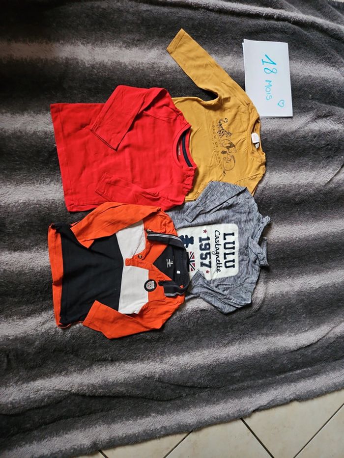 Lot de 4 Tee-shirt manches longues 18 mois