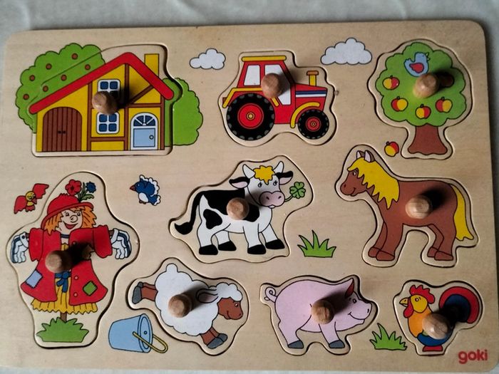 Puzzle en bois thème la ferme - photo numéro 2