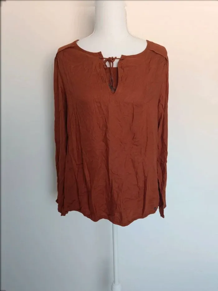 Blouse rouille CECIL – Neuve étiquette – Taille M 🍁 - photo numéro 2