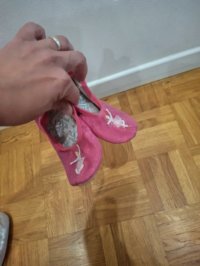 Chaussures ballerines beck souplesse danse gymnastique rose taille 28 - photo numéro 3