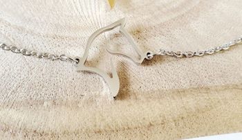 Bracelet chaine cheval acier argent