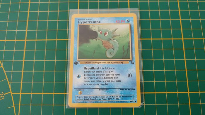49/62 Carte Pokémon Hypotrempe 49/62 commune 1ère édition fossile Wizards #A73