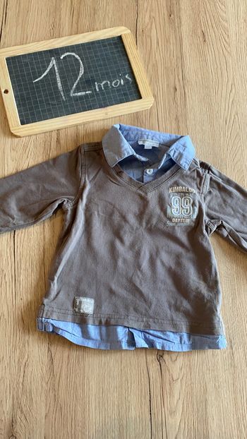 Tee-shirt col chemise