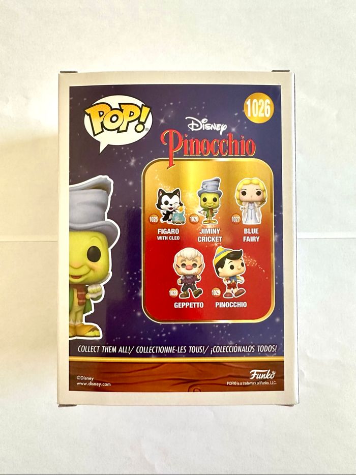 Figurine Funko Pop Jiminy Cricket numéro 1026 Pinocchio Disney - photo numéro 3