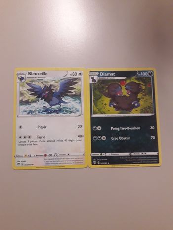 Bleuseille + Diamat lot de 2 cartes Pokémon neuves