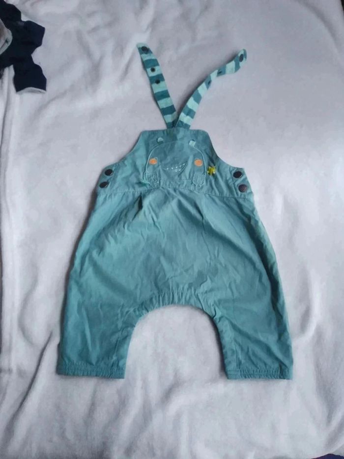 Salopette turquoise 6 mois
