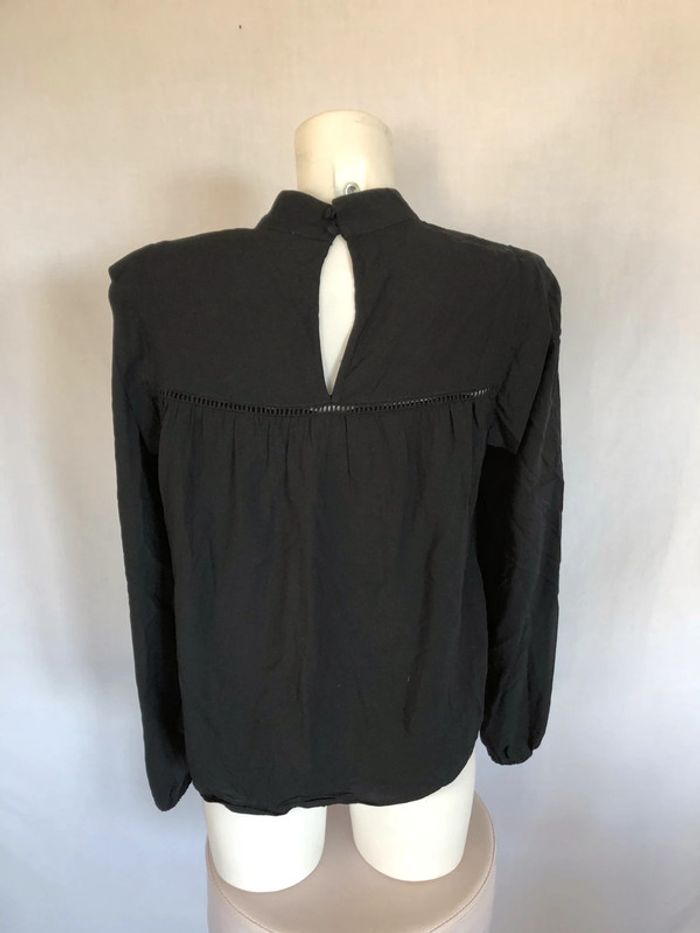 Superbe blouse Promod noire col montant taille 34 36 neuve - photo numéro 6
