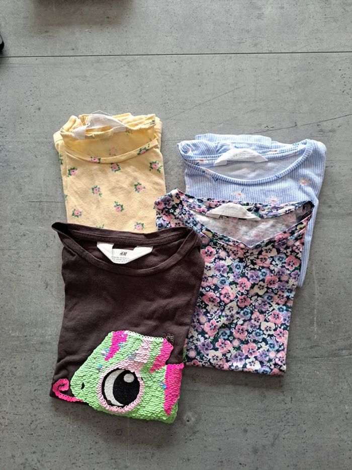Lot de 4 tee-shirts H&M 4/6ans