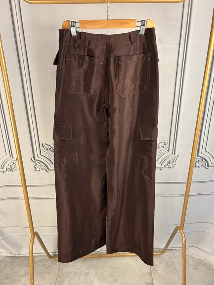 Pantalon large tressé Marron T1 / S neuf - photo numéro 8