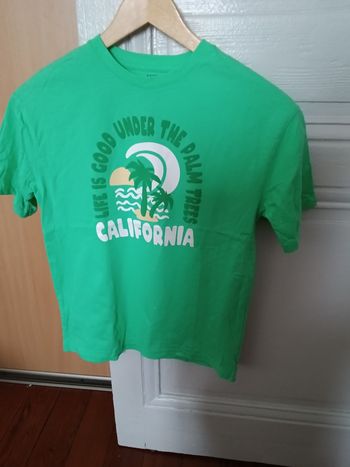 Tee-shirt Kiabi menthe et multicolore