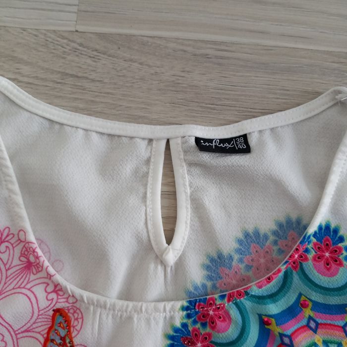Débardeur femme blanc imprimé Influx taille 38 - photo numéro 2