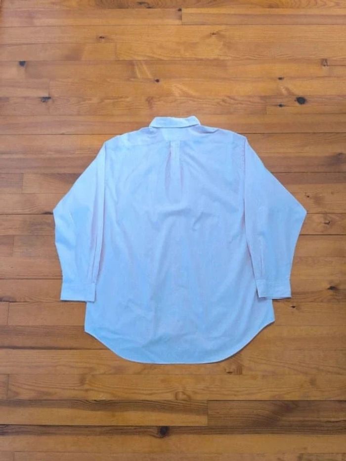 Chemise à rayures - Ralph Lauren - Yarmouth - Logo brodé bleu - Blanc, rose - Taille L - photo numéro 4