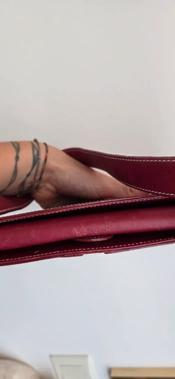 Sac porté épaule Lancel vintage cuir à rénover - photo numéro 2