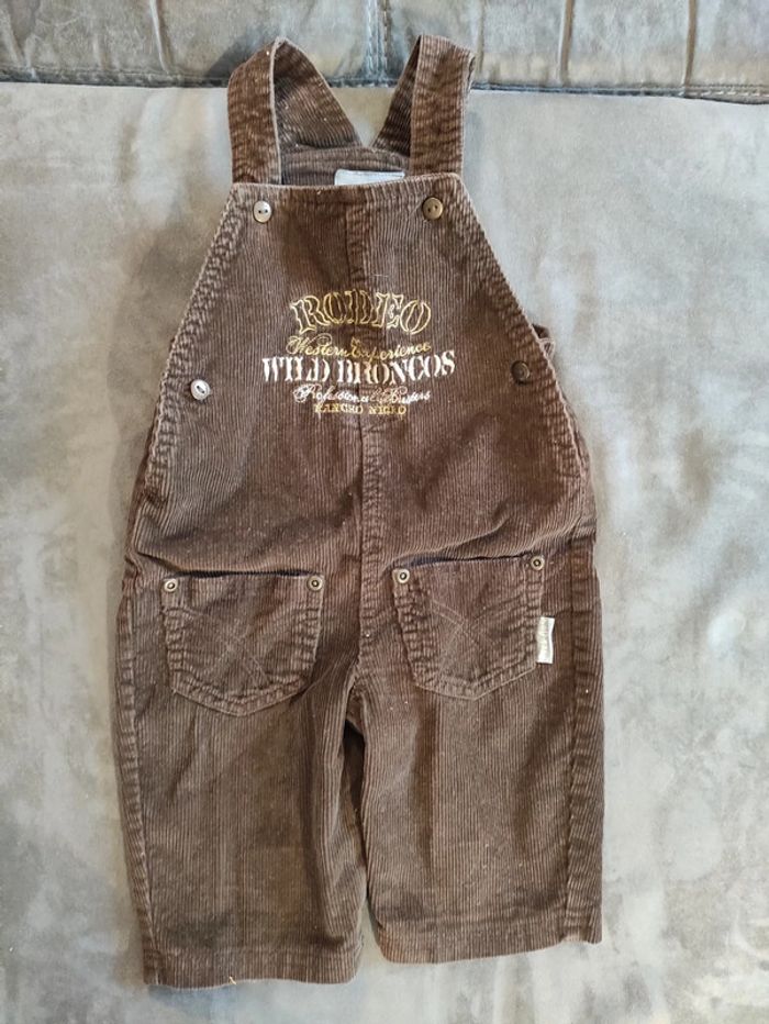 Salopette marron garçon 9 mois en velours