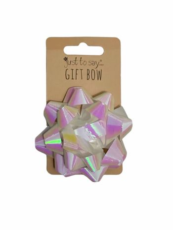 Noeud Scintillant Cadeaux Blanc/Rose Just To Say