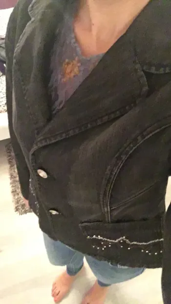 Veste en jeans grise
