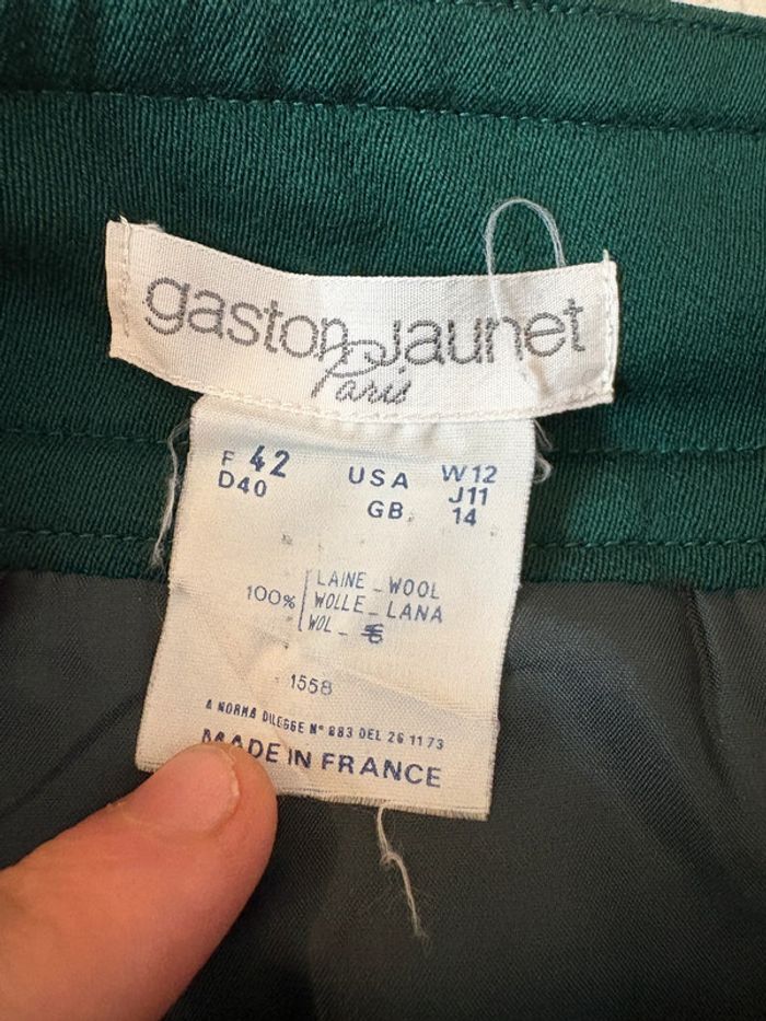 Jupe vintage en laine Gaston Jaunet Taille 42 - photo numéro 3