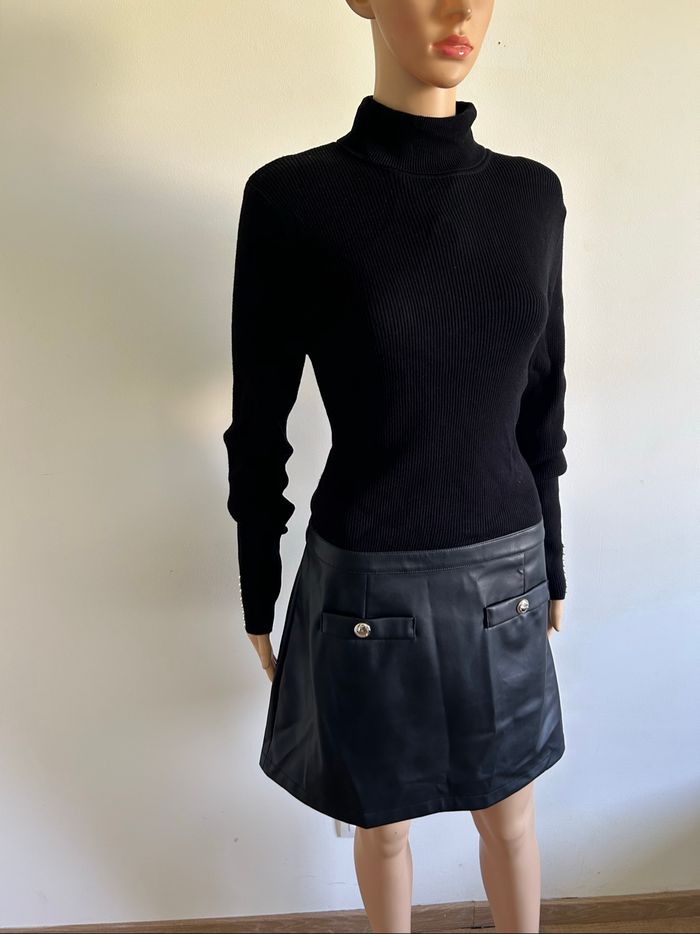 Robe noire neuve bi matière Morgan taille 42 (valeur 75€) - photo numéro 2