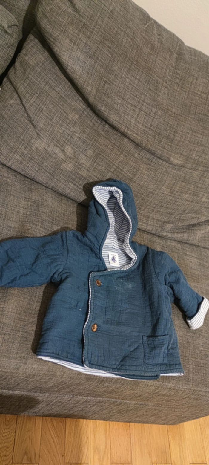 Sweat à capuche petit bateau