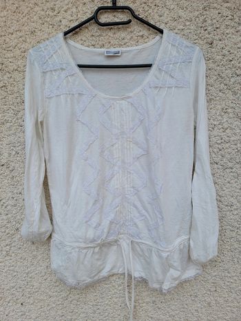 Très joli haut mosaïque vintage tendance ethnique chic élégant old money