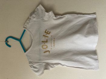 Tee-shirt JOLIE pailleté doré fille 18 mois
