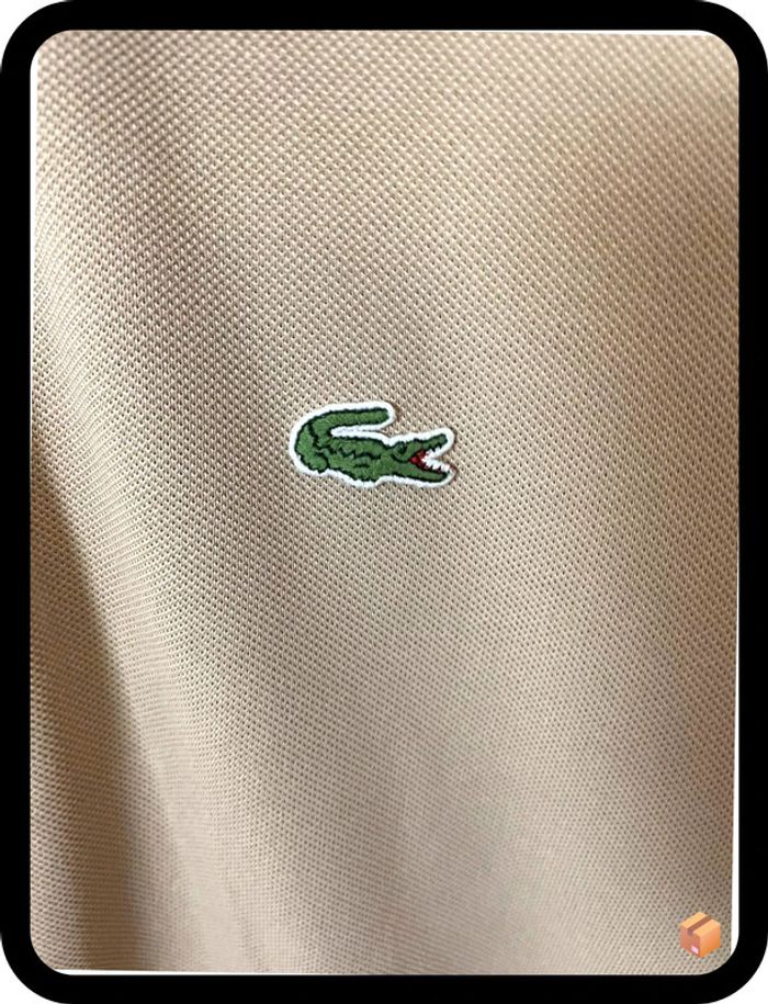 Polo Lacoste Homme – Taille 6 – Beige – Authentique vintage - photo numéro 2