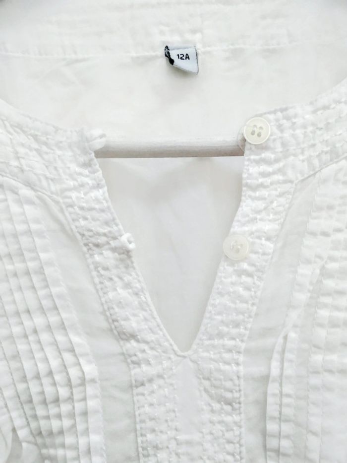 Jolie tunique blanche en coton 12 ans - photo numéro 2