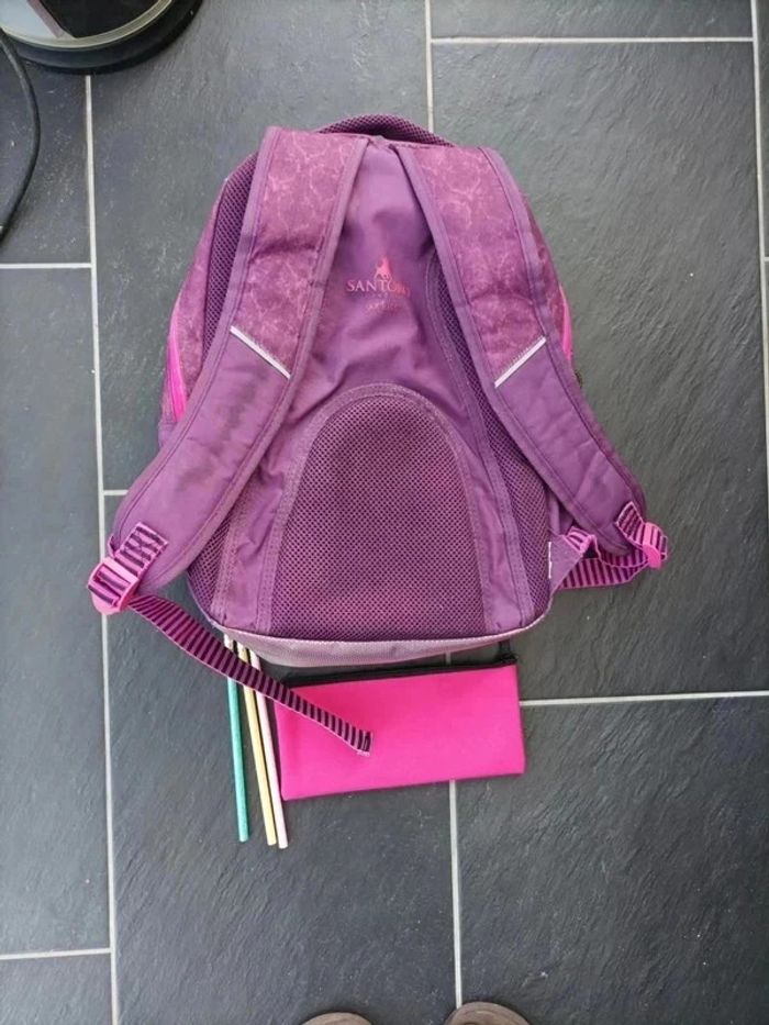 Joli cartable gorjuss santoro + trousse et crayons à papier pailletés - photo numéro 7