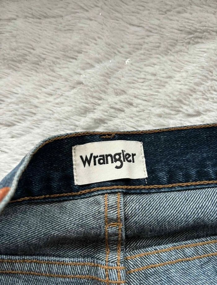 Jean Wrangler Larston bleu foncé délavé coupe slim tapered homme taille W28 38 M L32 - photo numéro 8