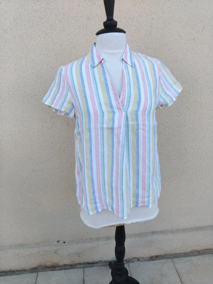 Blouse Caroll t40 100%lin - photo numéro 3