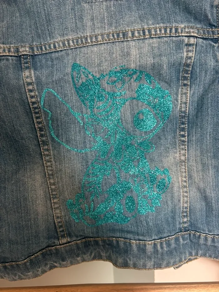 Veste en jeans stitch 8 ans - photo numéro 3