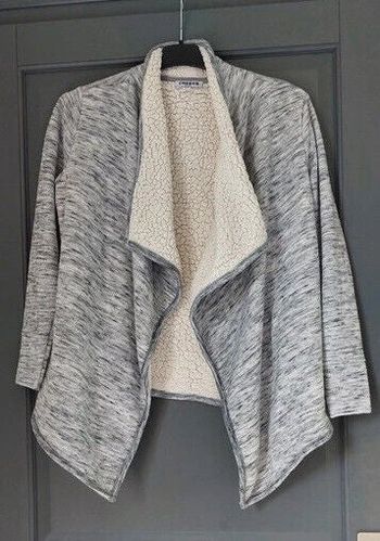 Gilet molletonné fille gris et blanc Tbe Taille XS